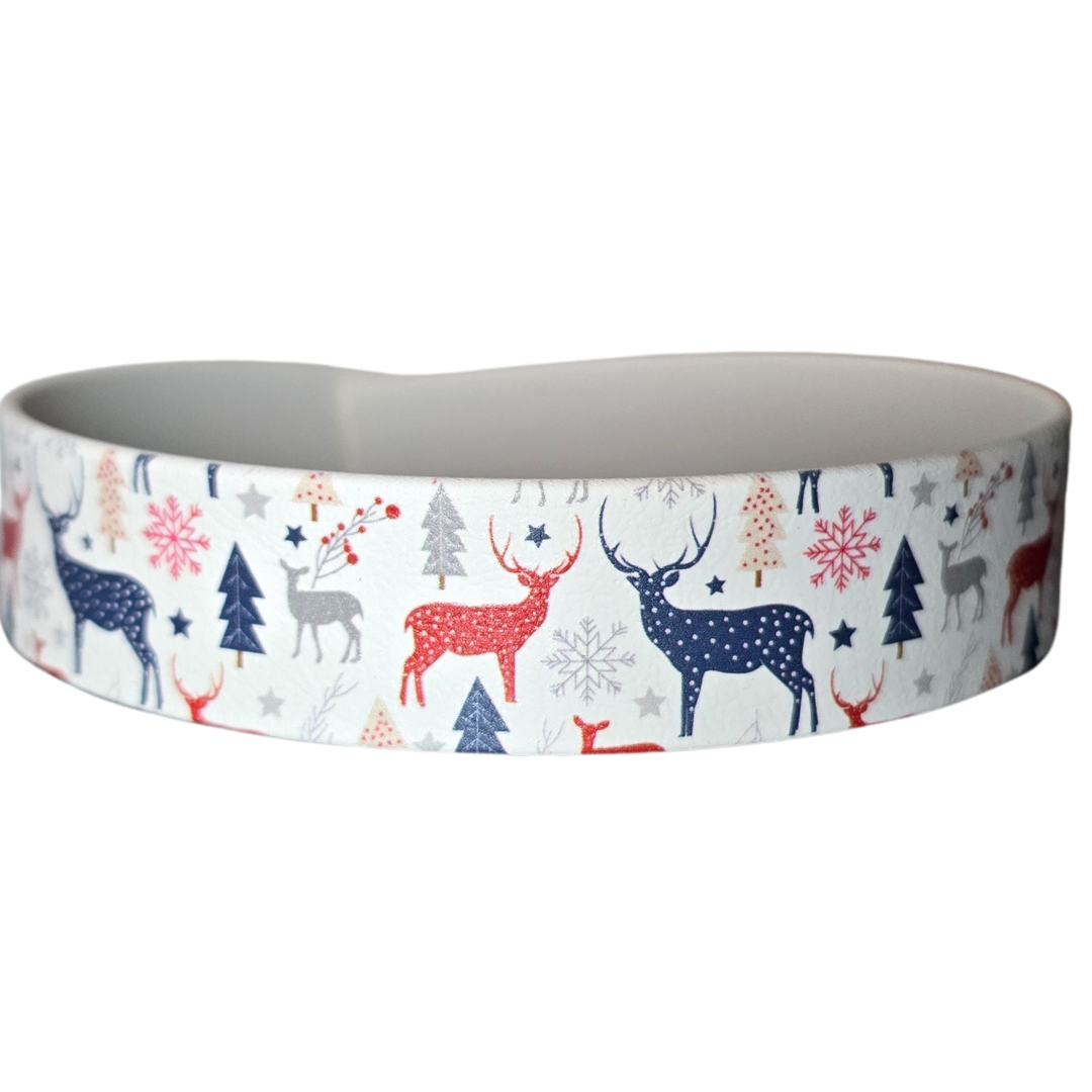 Reindeer Wonderland | Christmas BioThane Dog Collar