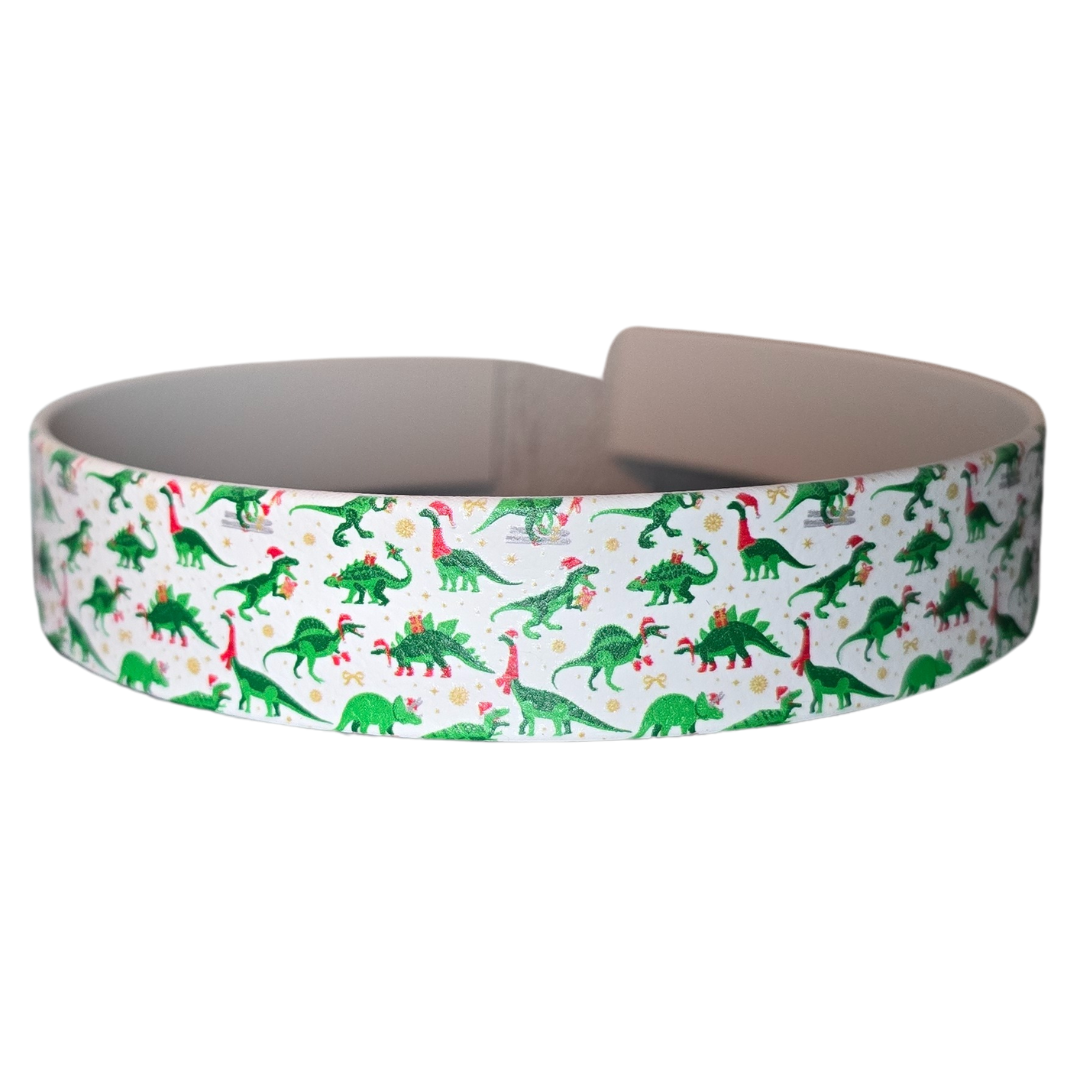 Merry Saurus | Christmas BioThane Dog Collar