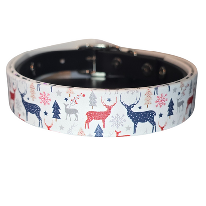 Reindeer Wonderland | Christmas BioThane Dog Collar