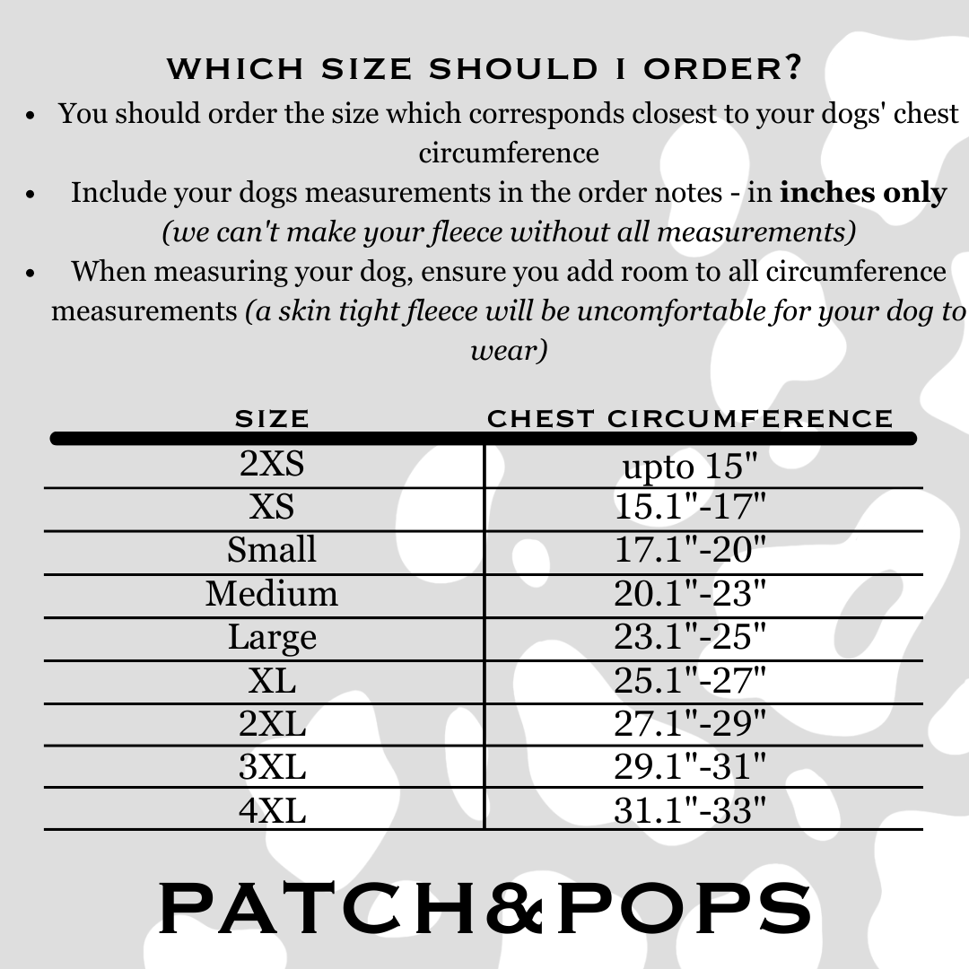 Patch&PopsBoutique fleece Waterproof Dog Fleece: Multi Colour