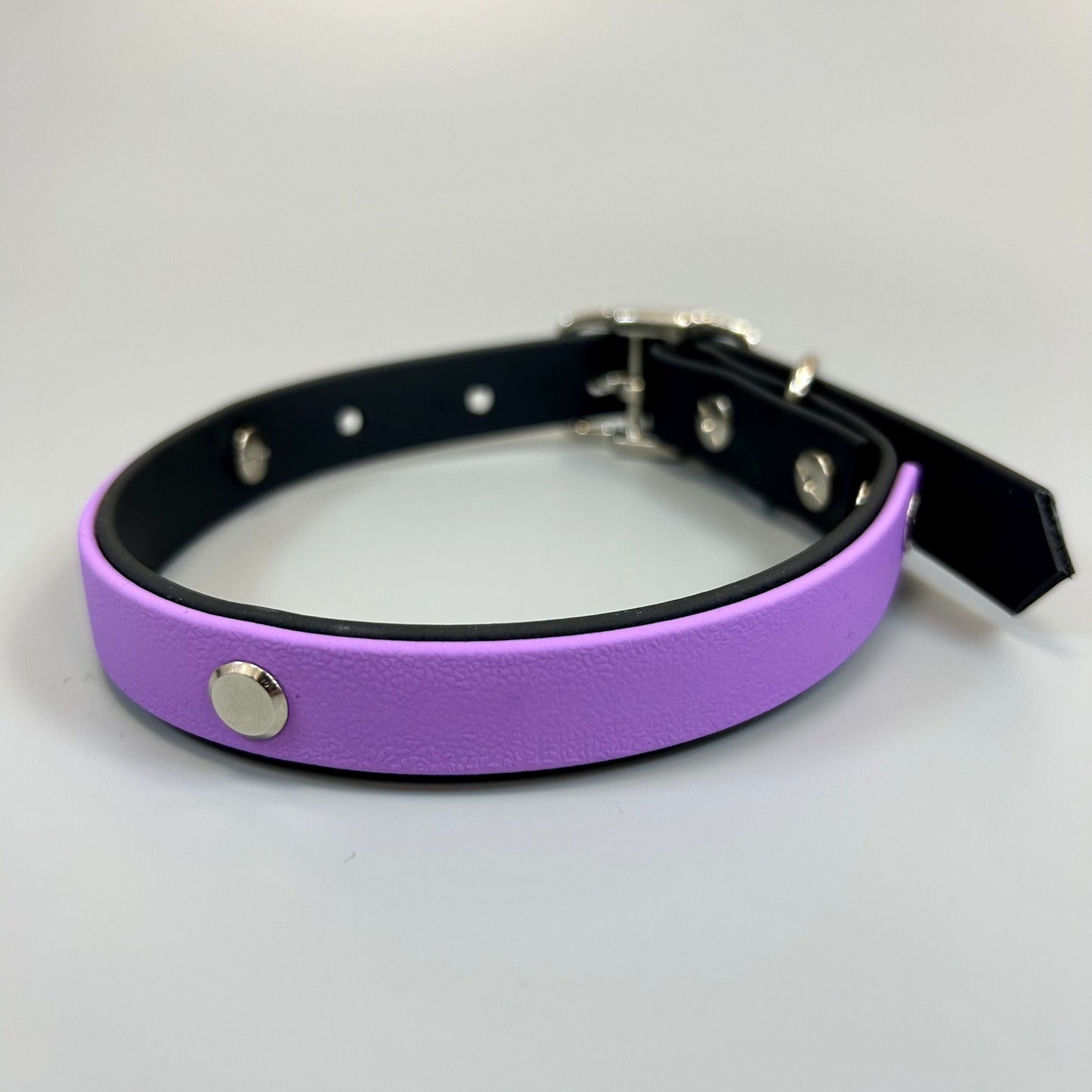 Patch&PopsBoutique Layered Two Tone Adjustable BioThane® Dog Collar